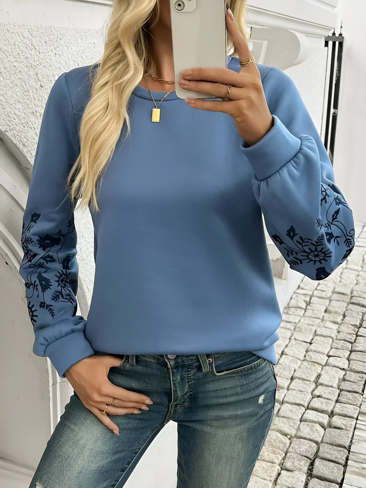 Mia | Sweatshirt mit Blumendruck