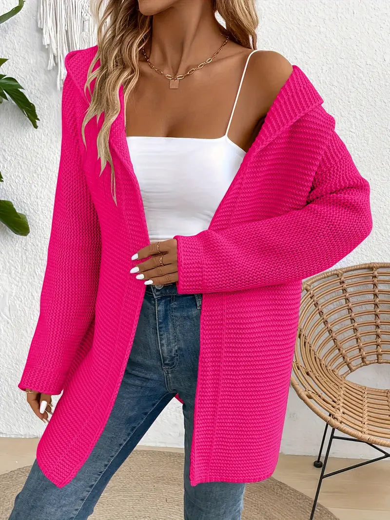 Alva - Gemütliche Eleganz Strickjacke mit Kapuze