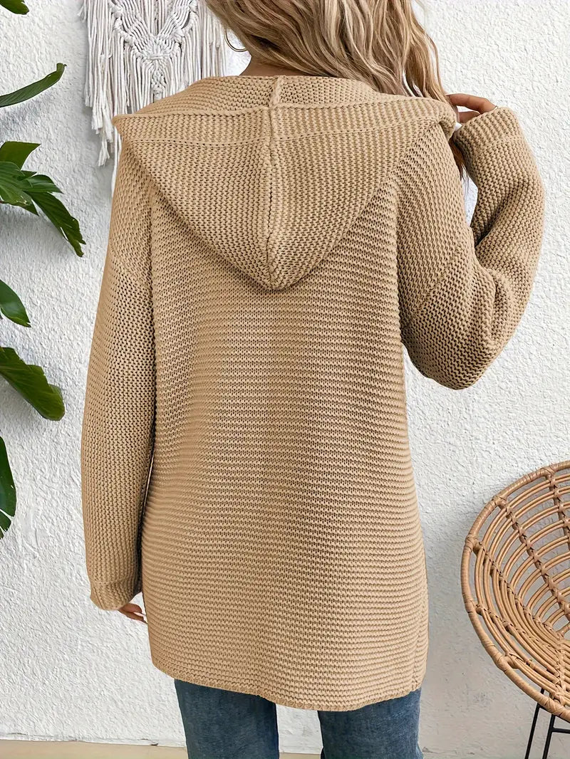 Alva - Gemütliche Eleganz Strickjacke mit Kapuze