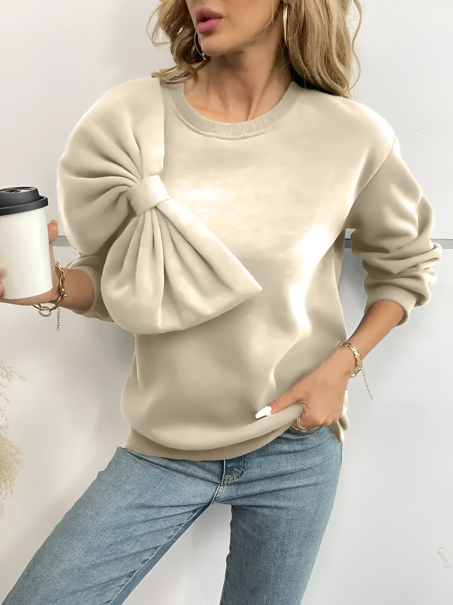 Floriane | Stylisches Sweatshirt mit großer Schleife