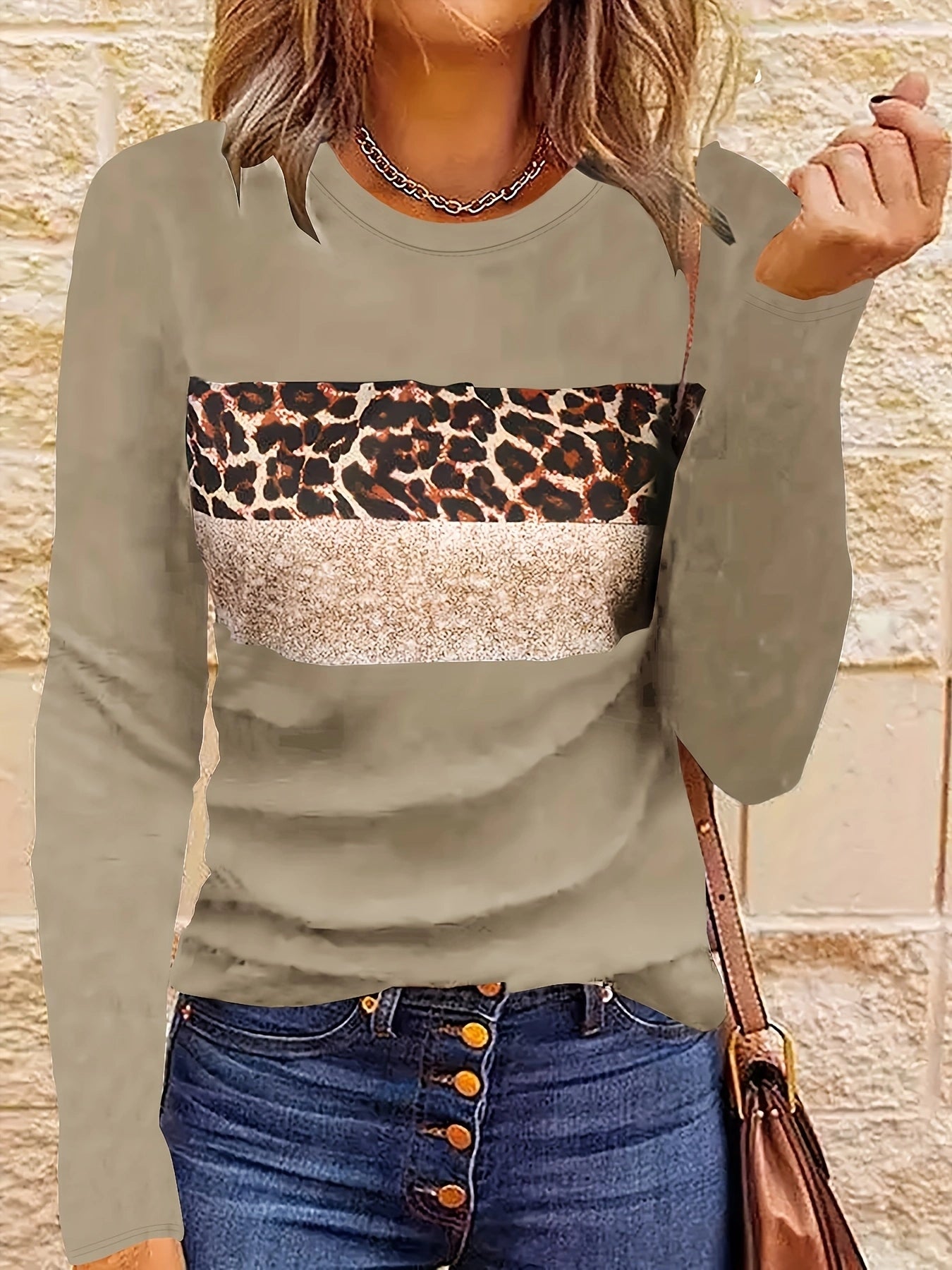 Miruna | Das Schicke Leopard-Print Langarmshirt