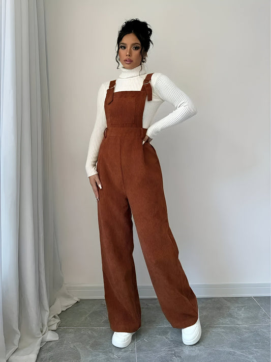 Aurette | Mühelos stilvoll: Lässiger Cord-Jumpsuit mit Knopfdetails