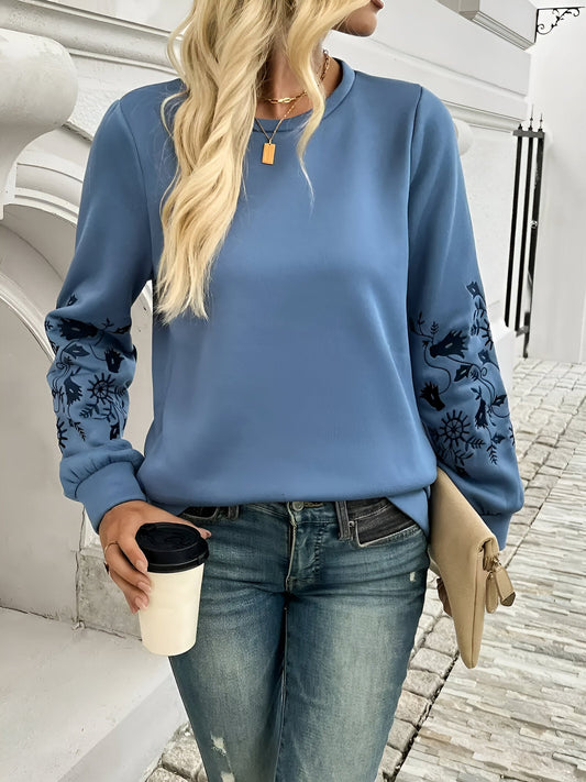 Mia | Sweatshirt mit Blumendruck