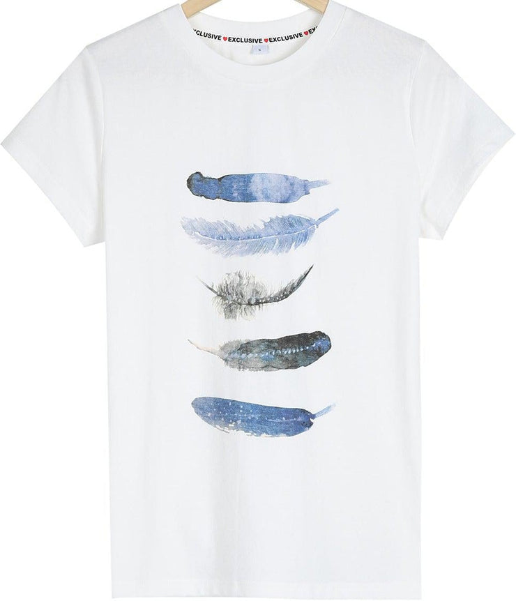 SpringStil - Freedom Feather T-Shirt mit kurzen Ärmeln