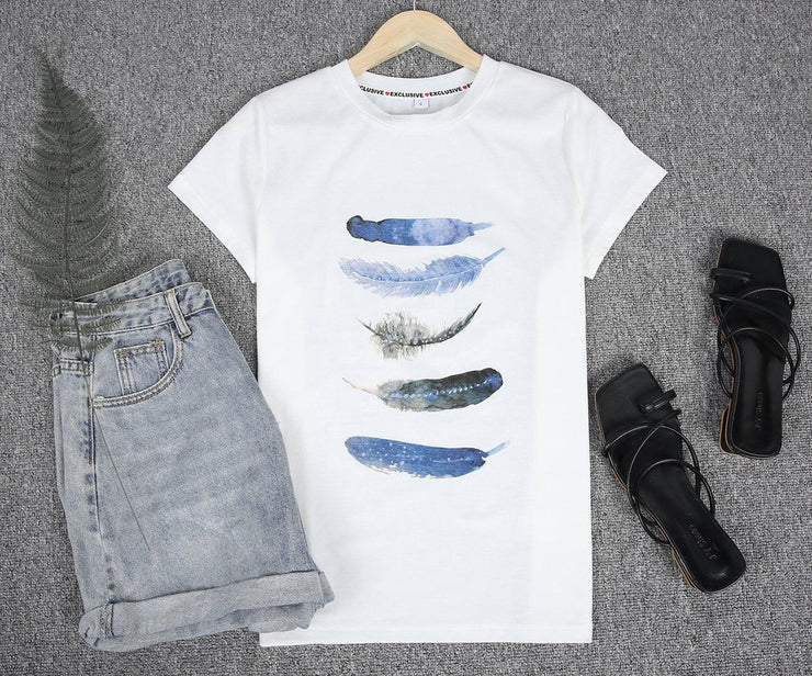 SpringStil - Freedom Feather T-Shirt mit kurzen Ärmeln