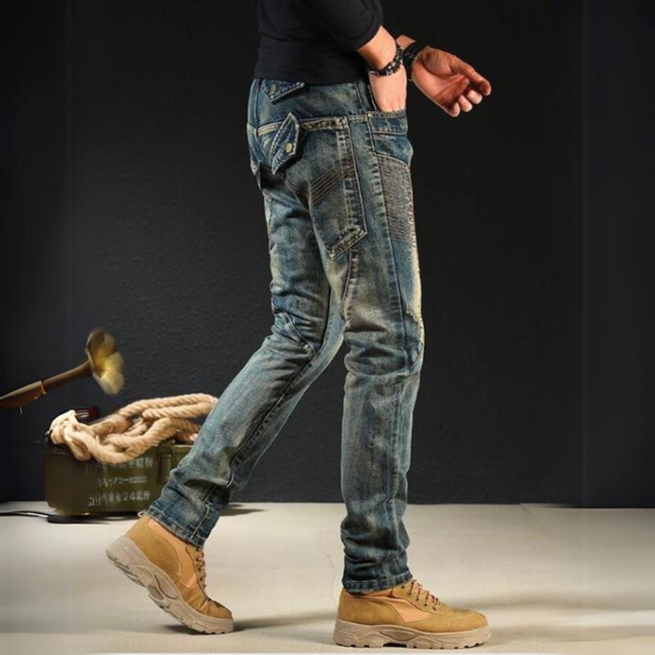 Klassisch geflickte Denim-Jeans - Jozue