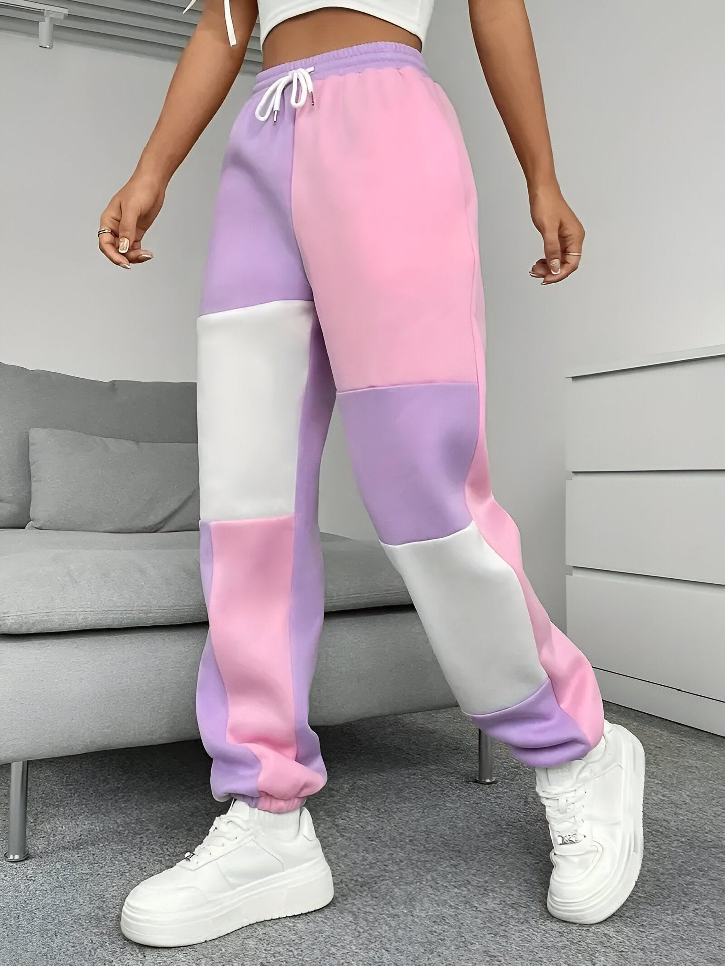 Tereza | Color-Block Lockere Jogginghosen – Komfort trifft Stil