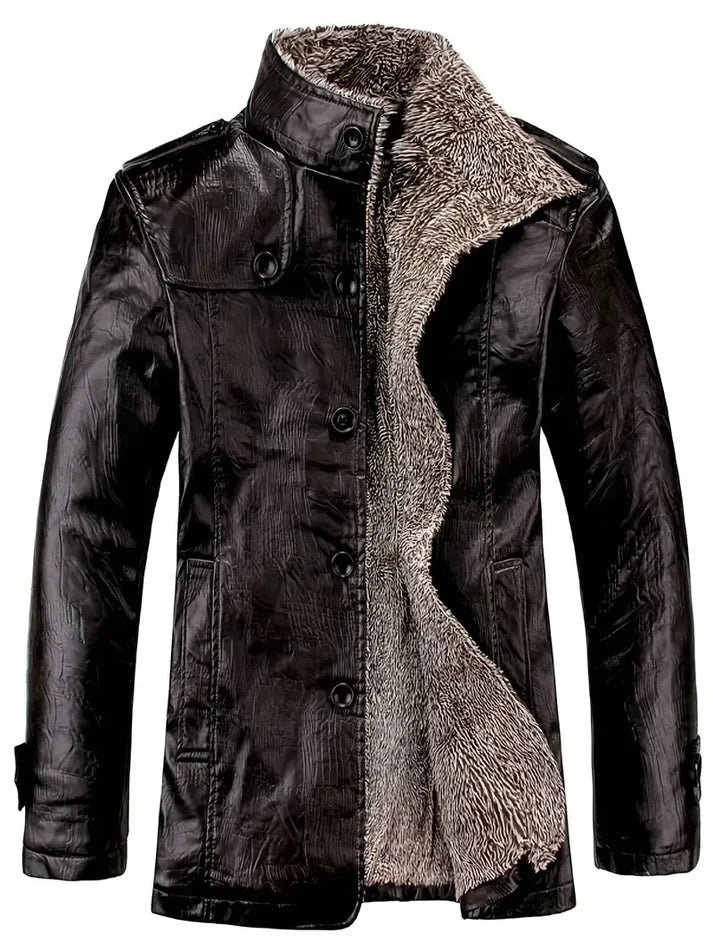 Talisman | Herren-Lederjacke mit Fleece-Futter