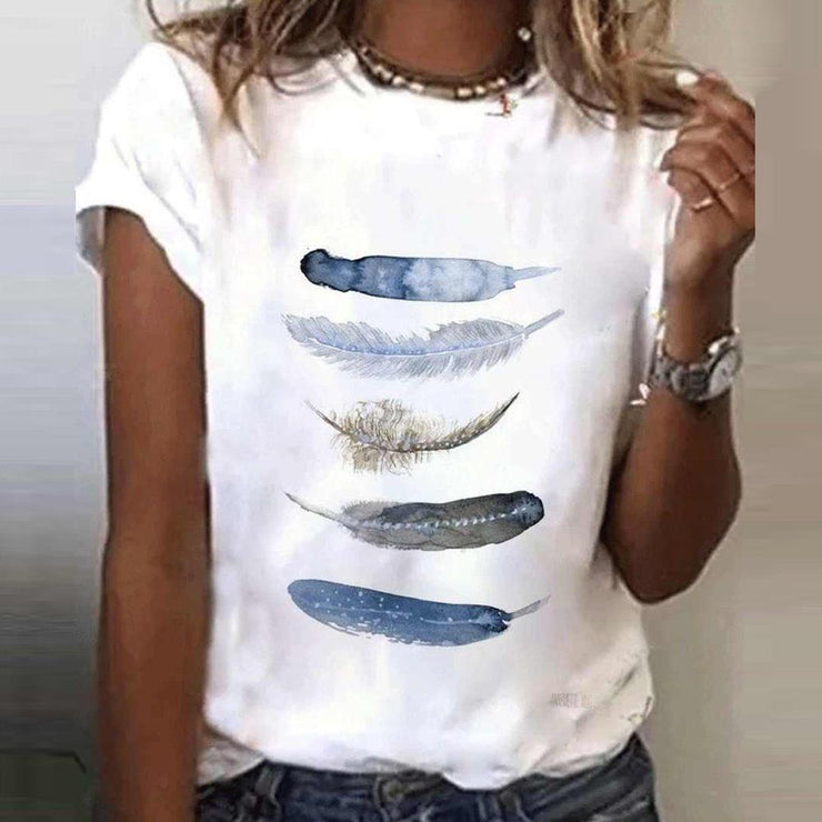 SpringStil - Freedom Feather T-Shirt mit kurzen Ärmeln