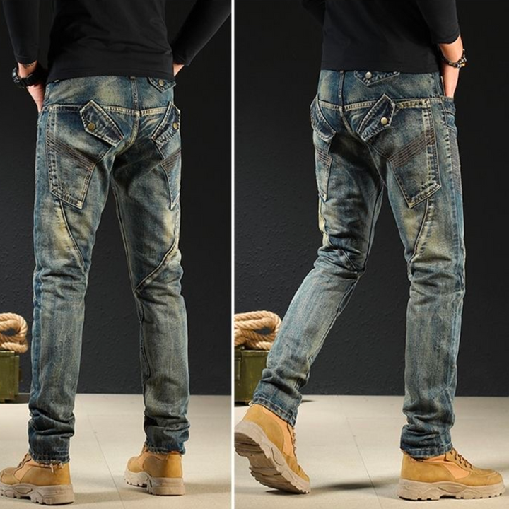 Klassisch geflickte Denim-Jeans - Jozue