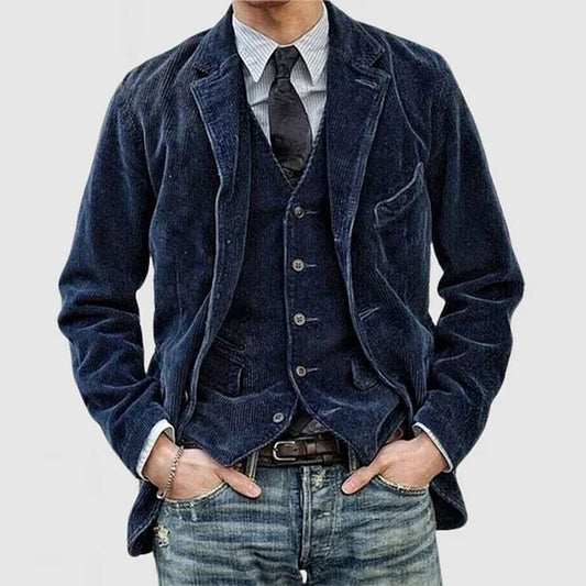 Pontius - Herren Vintage Kord Revers Jacke