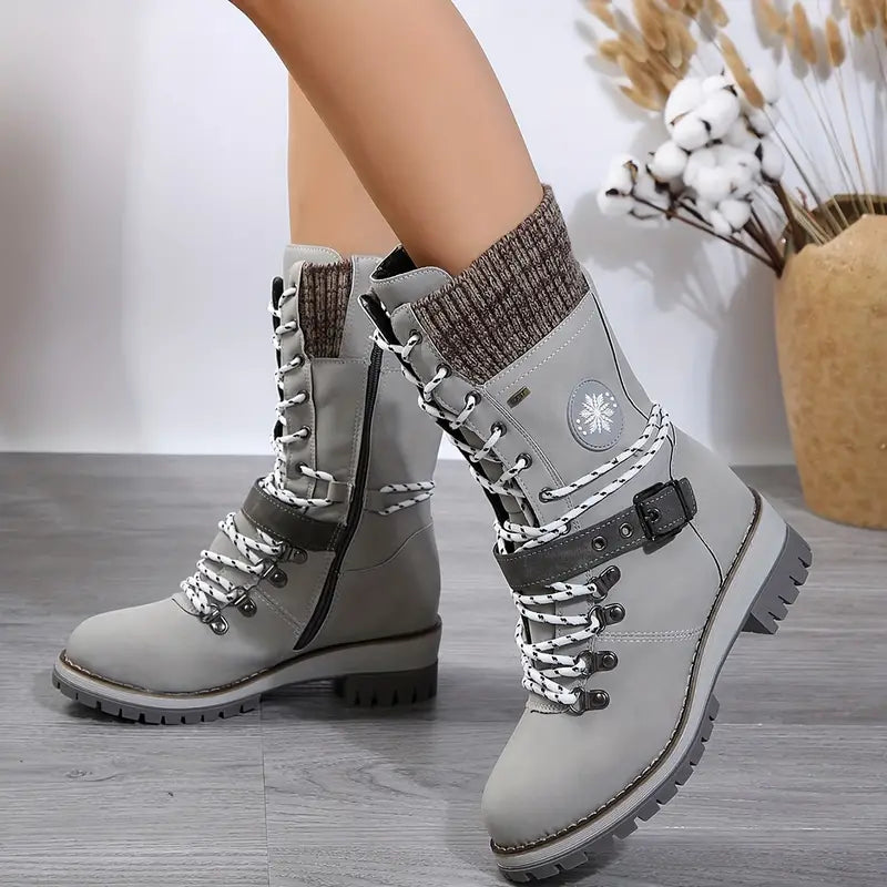 SARA - Monochrome trendige Damenstiefel