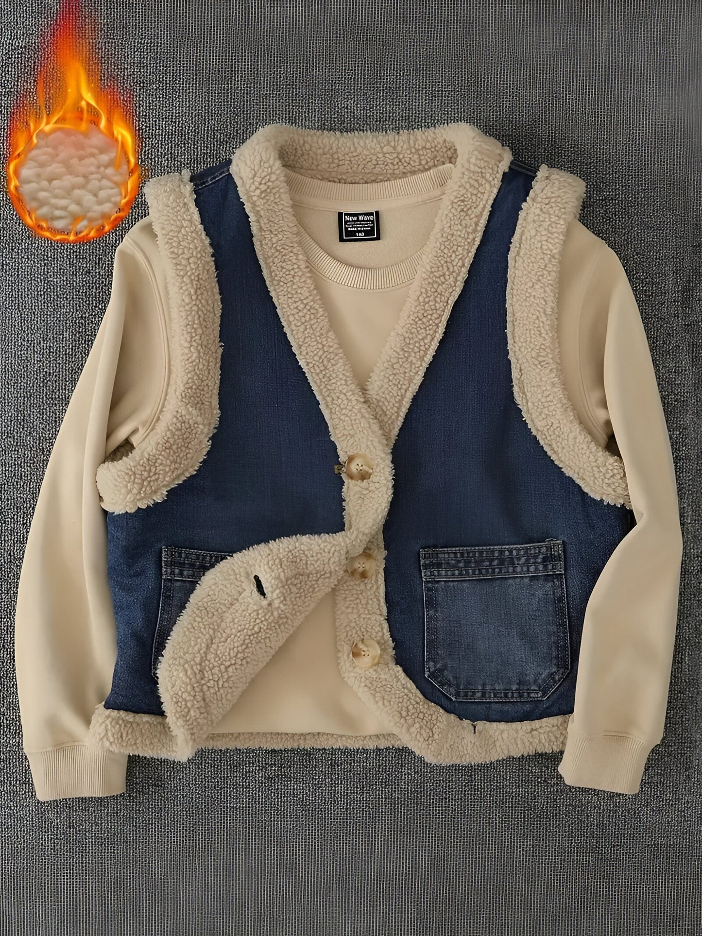 Josefa | Vintage-inspirierte ärmellose Jeansjacke