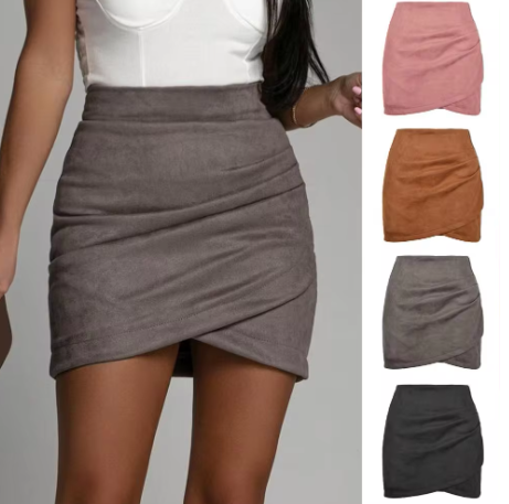 Xzenia - Schicker Minirock Farbechter Bodycon-Rock