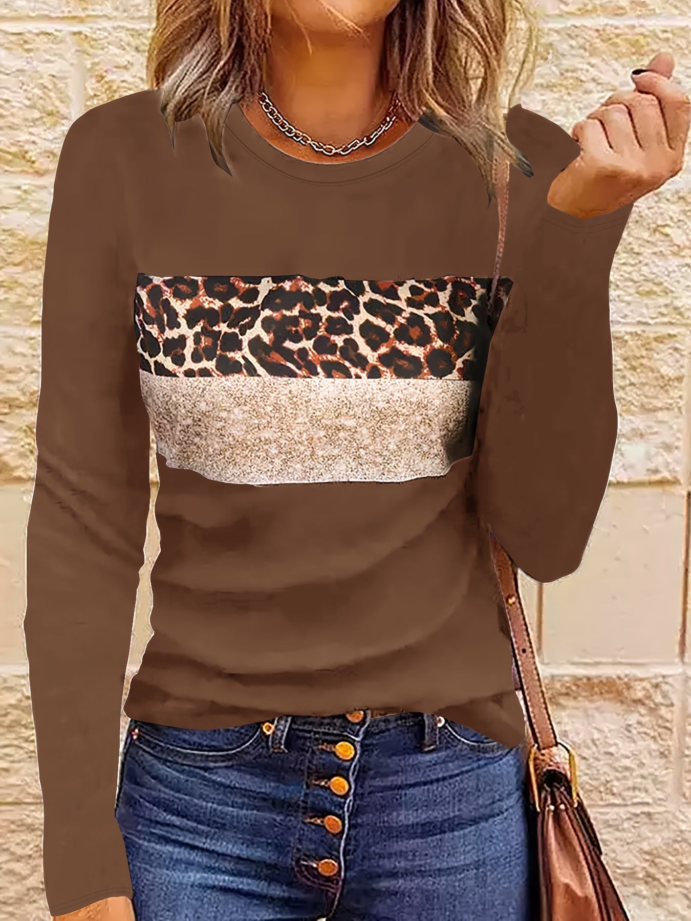 Miruna | Das Schicke Leopard-Print Langarmshirt