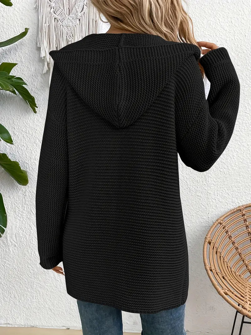 Alva - Gemütliche Eleganz Strickjacke mit Kapuze