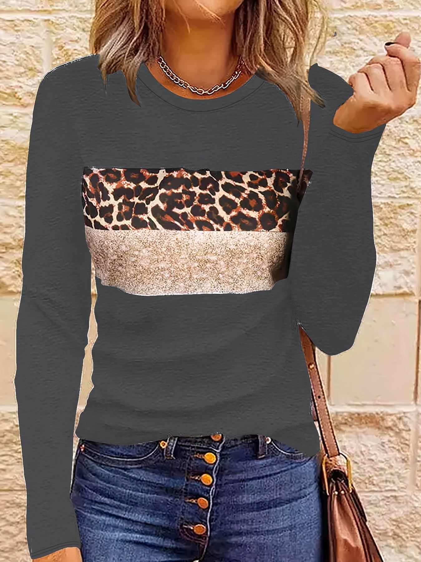 Miruna | Das Schicke Leopard-Print Langarmshirt