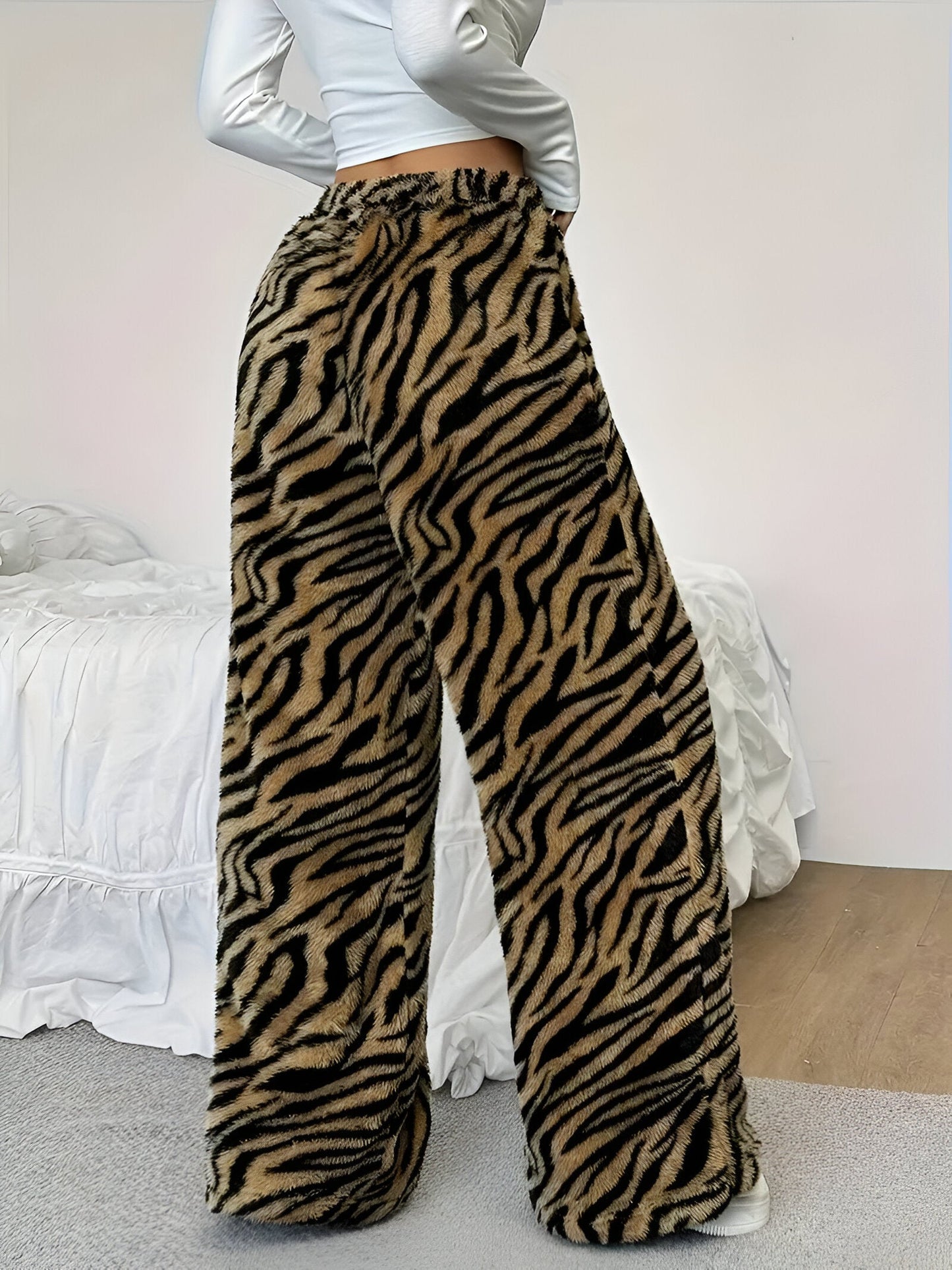 Hedvika | Elegante Zebra Print Weite Hose für Damen