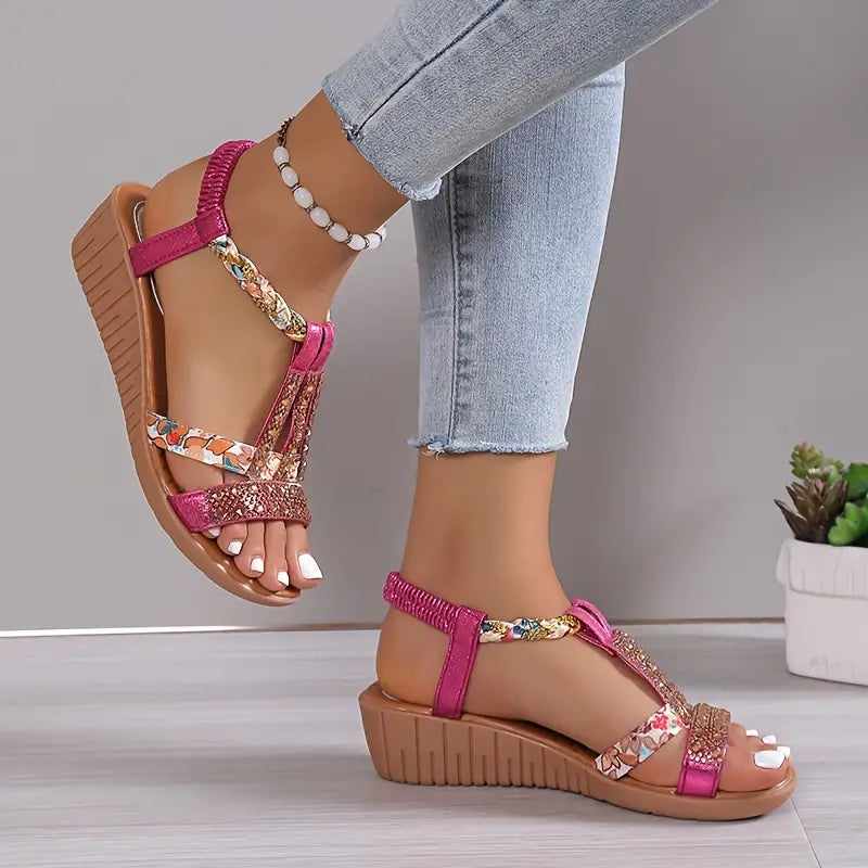 Sophia - Damen Sandalen mit Strassmuster