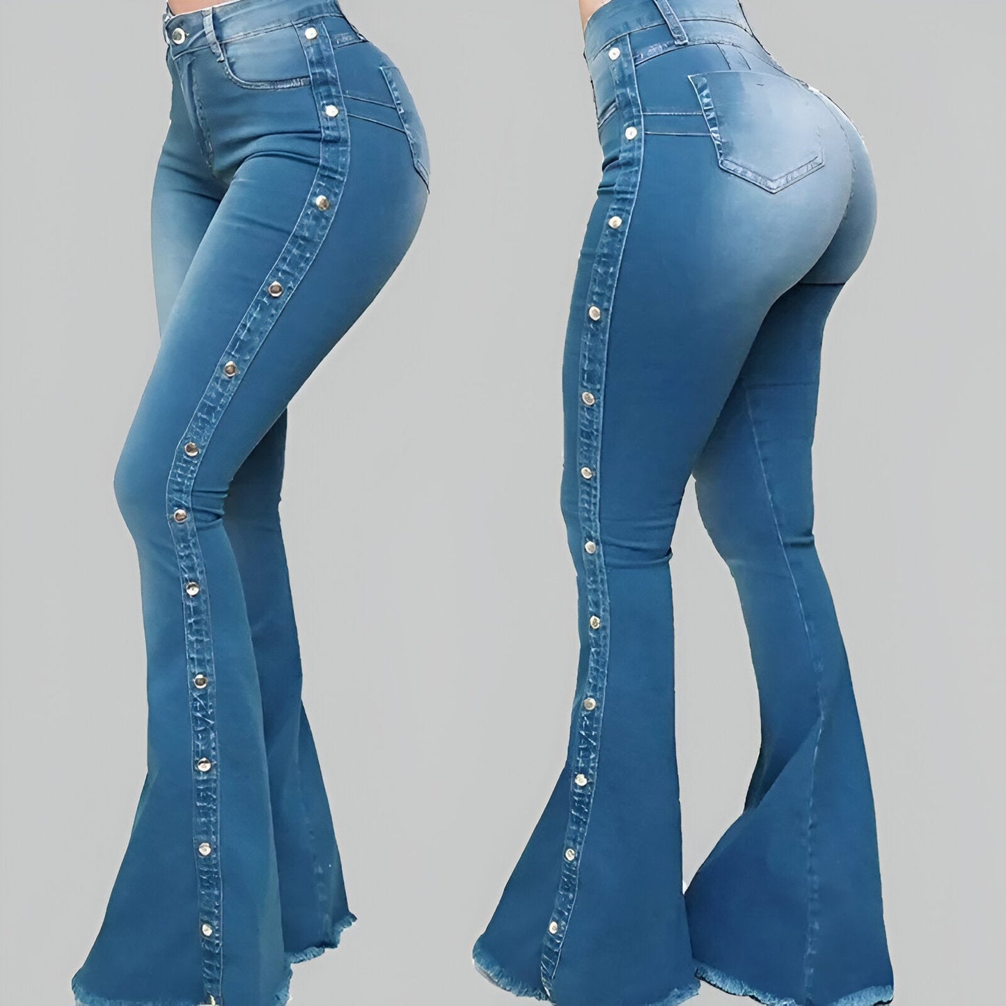 Milica | Vintage-inspirierte High-Waist Flared Jeans