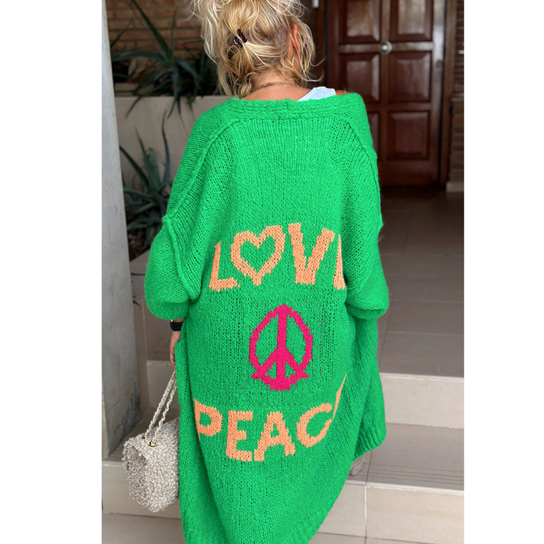 Stylische peace strickjacke - Ibiza