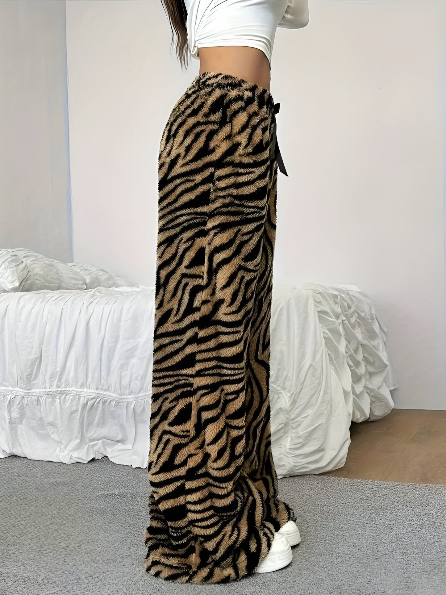 Hedvika | Elegante Zebra Print Weite Hose für Damen