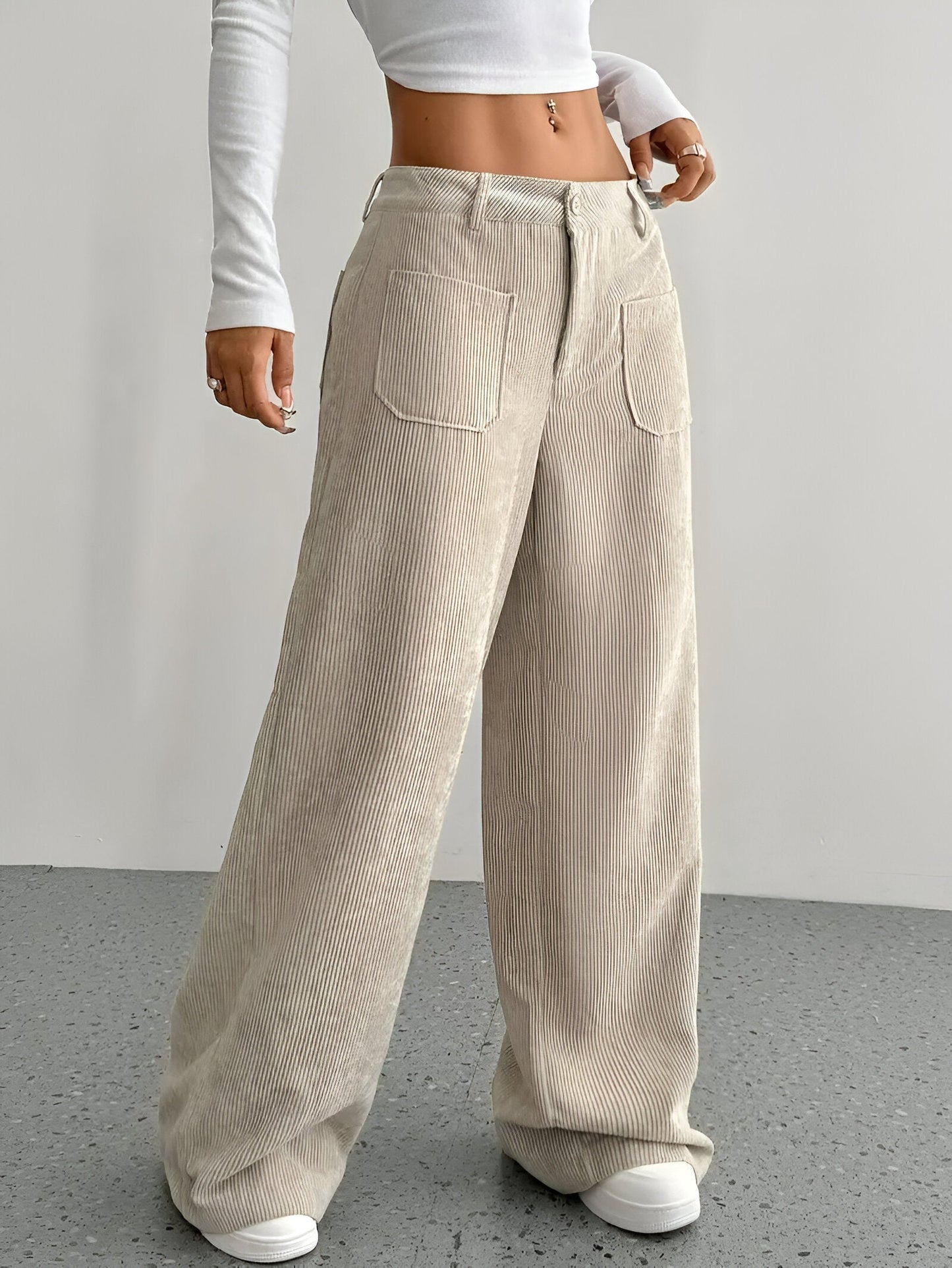 Gunda | Bequeme Cord-Hosen mit weitem Bein