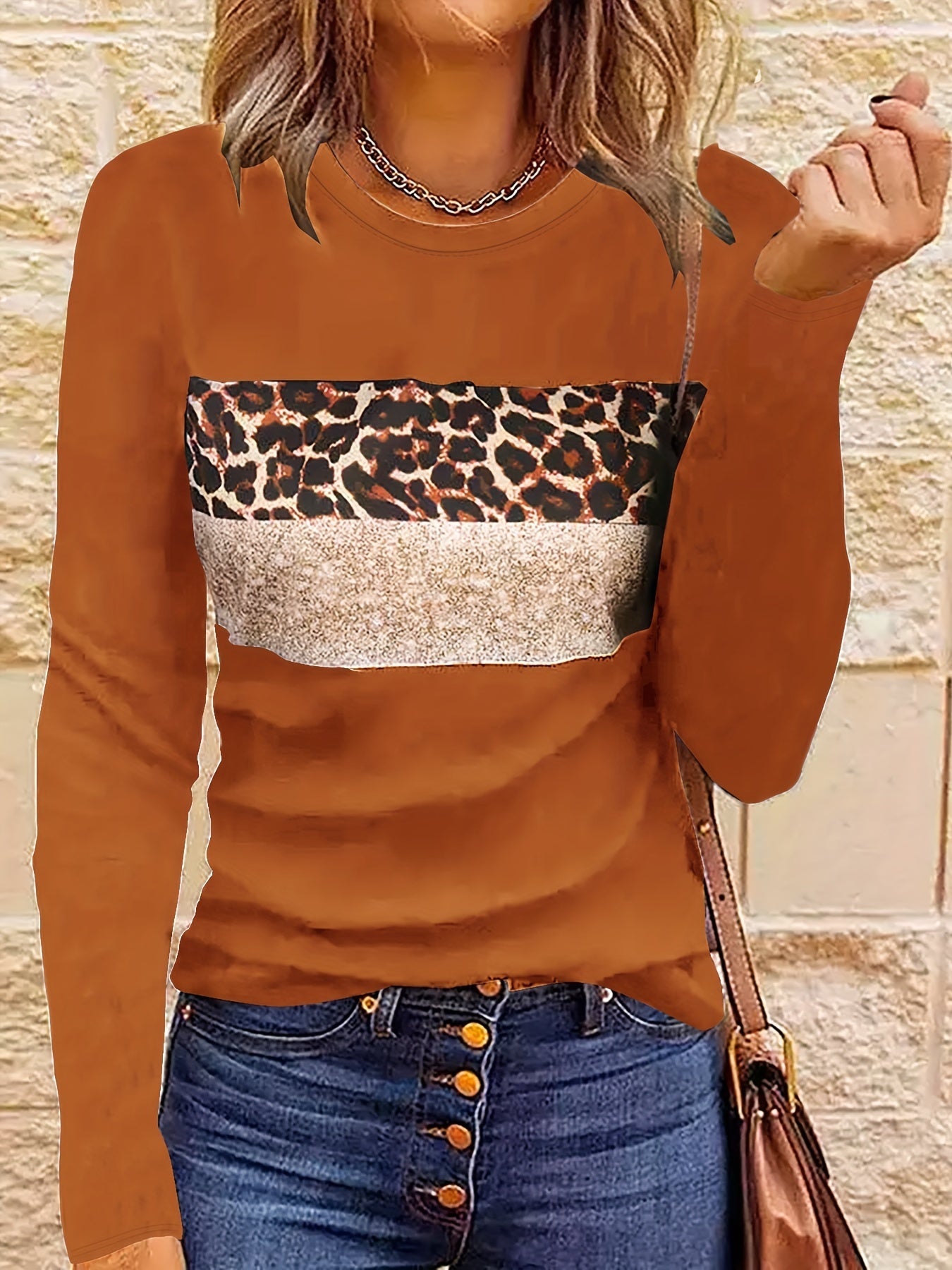 Miruna | Das Schicke Leopard-Print Langarmshirt