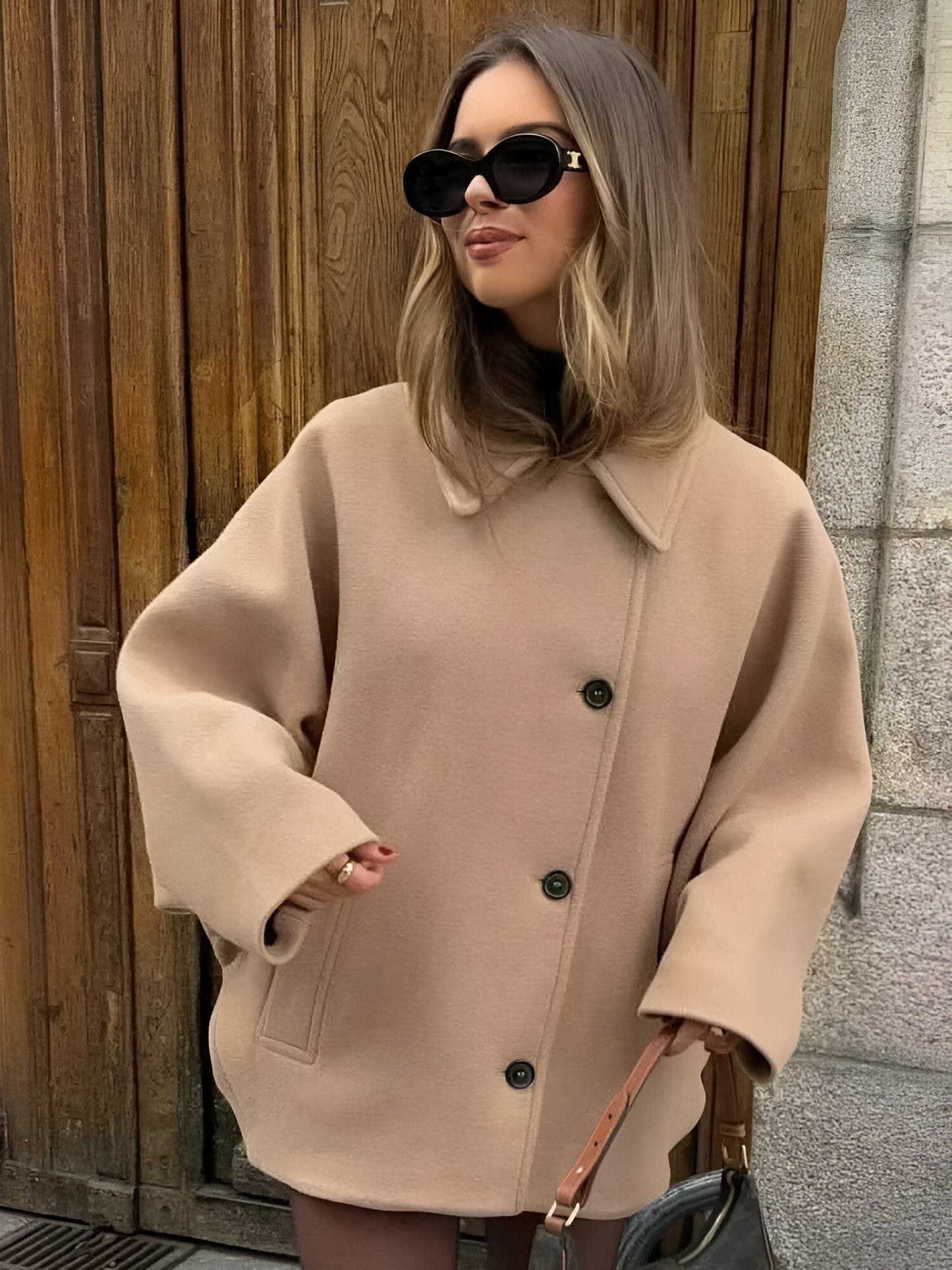 Franca | Elegante Oversized Wolljacke