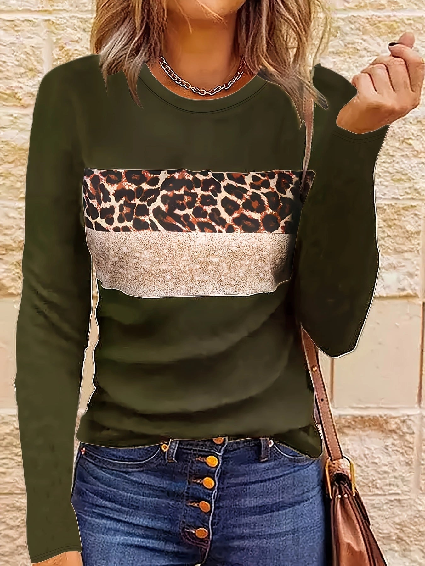 Miruna | Das Schicke Leopard-Print Langarmshirt