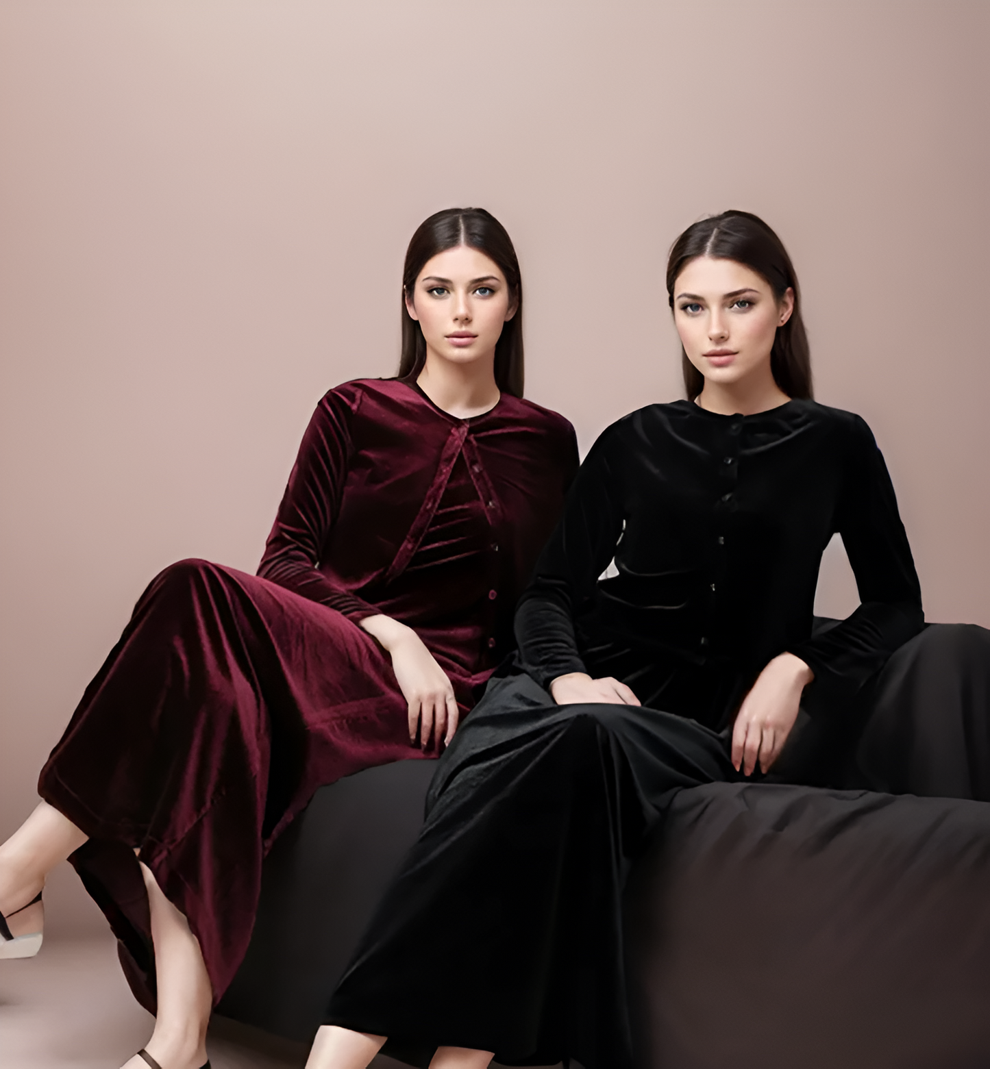 Sira | Elegantes Samt-Westen & Trägerkleid-Set