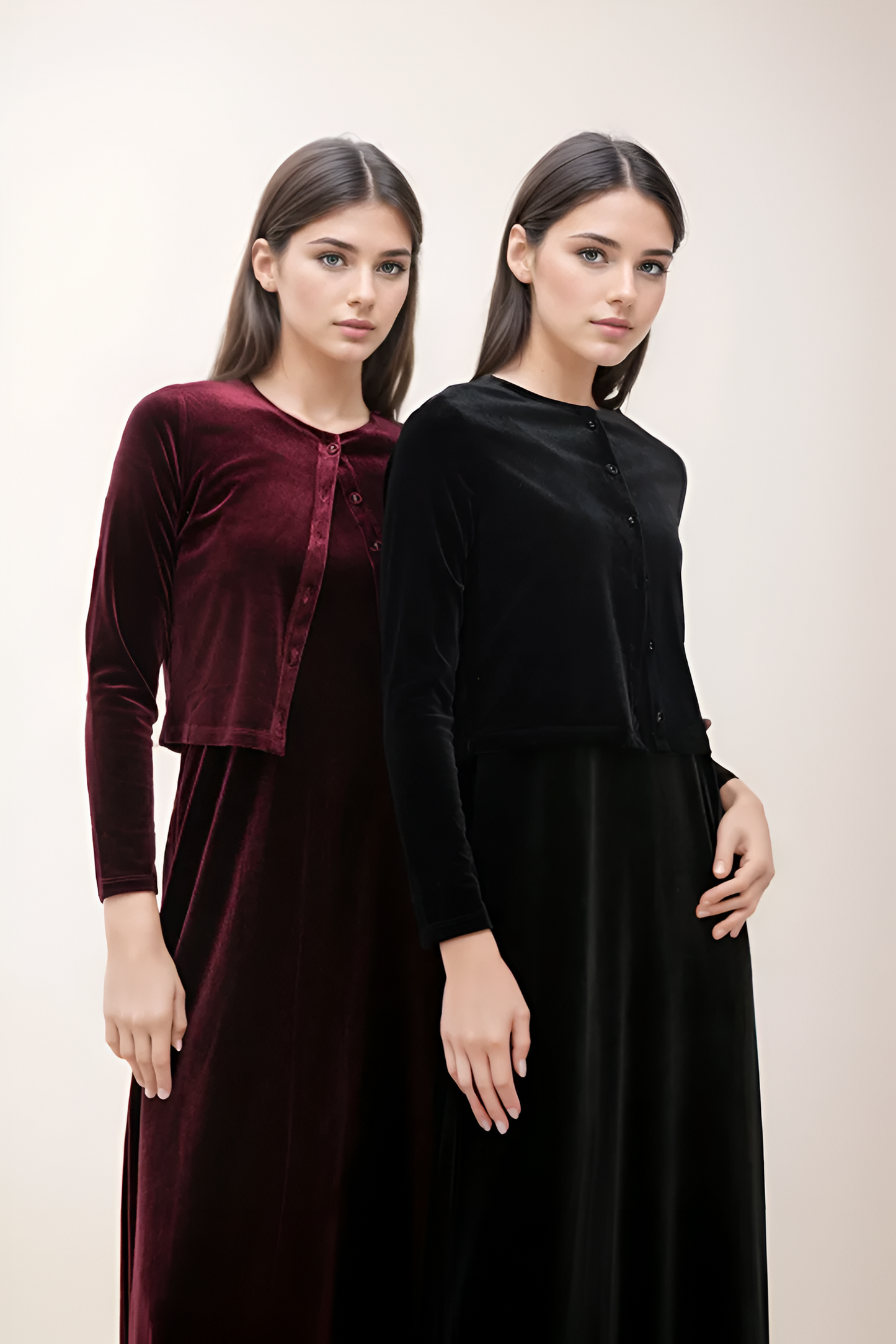 Sira | Elegantes Samt-Westen & Trägerkleid-Set