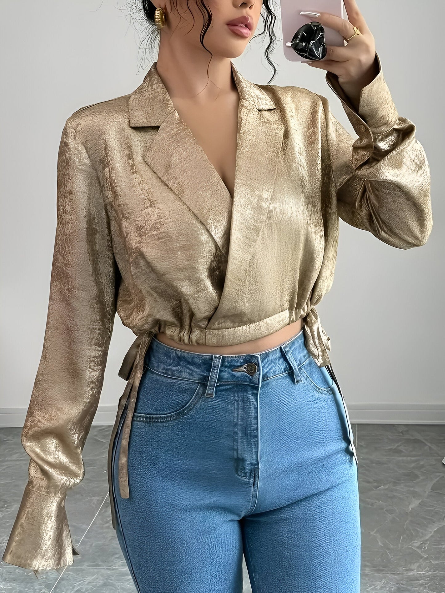 Parker | Elegante Goldene Bluse für Damen