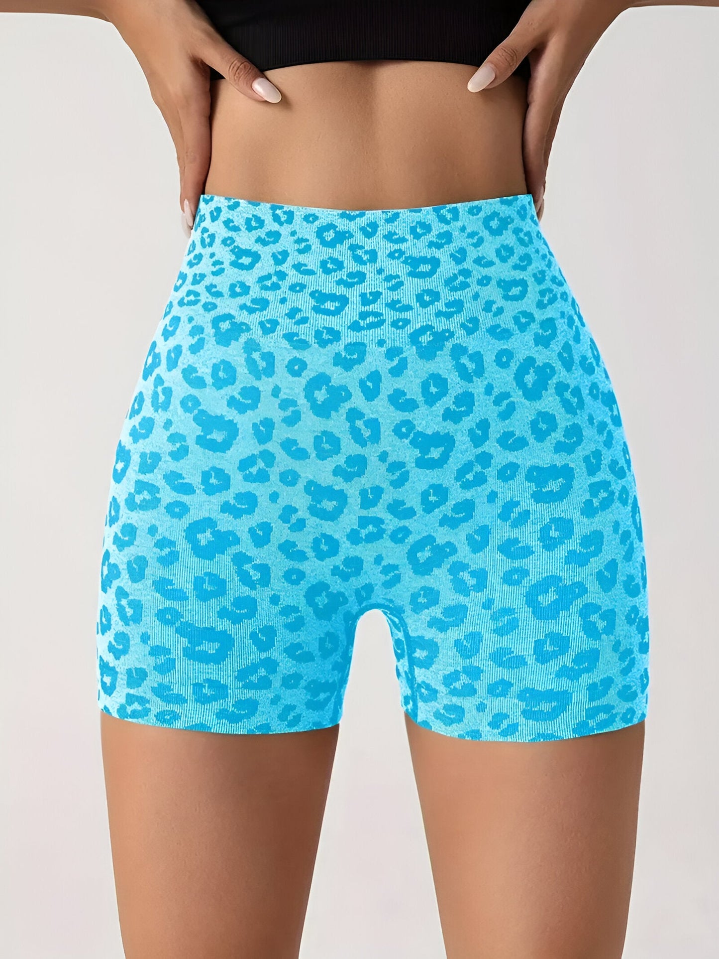 Marti | Leopardenmuster High-Waisted Workout-Shorts