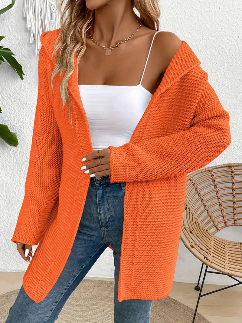 Alva - Gemütliche Eleganz Strickjacke mit Kapuze