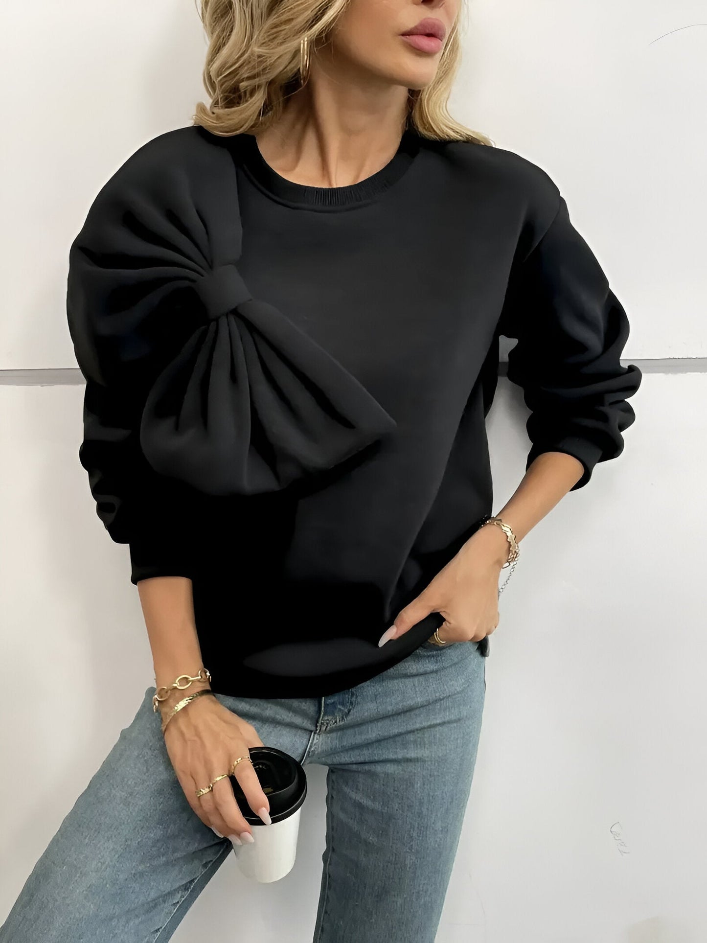 Floriane | Stylisches Sweatshirt mit großer Schleife