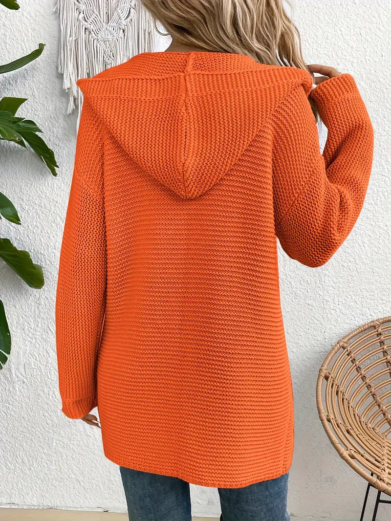 Alva - Gemütliche Eleganz Strickjacke mit Kapuze