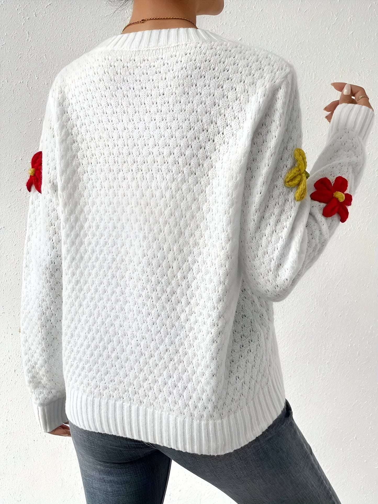 Camila | Pullover mit Rundhalsausschnitt und Blumendruck