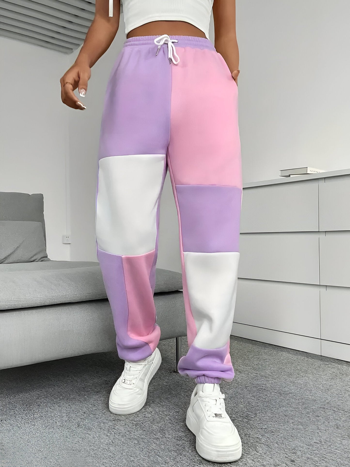 Tereza | Color-Block Lockere Jogginghosen – Komfort trifft Stil