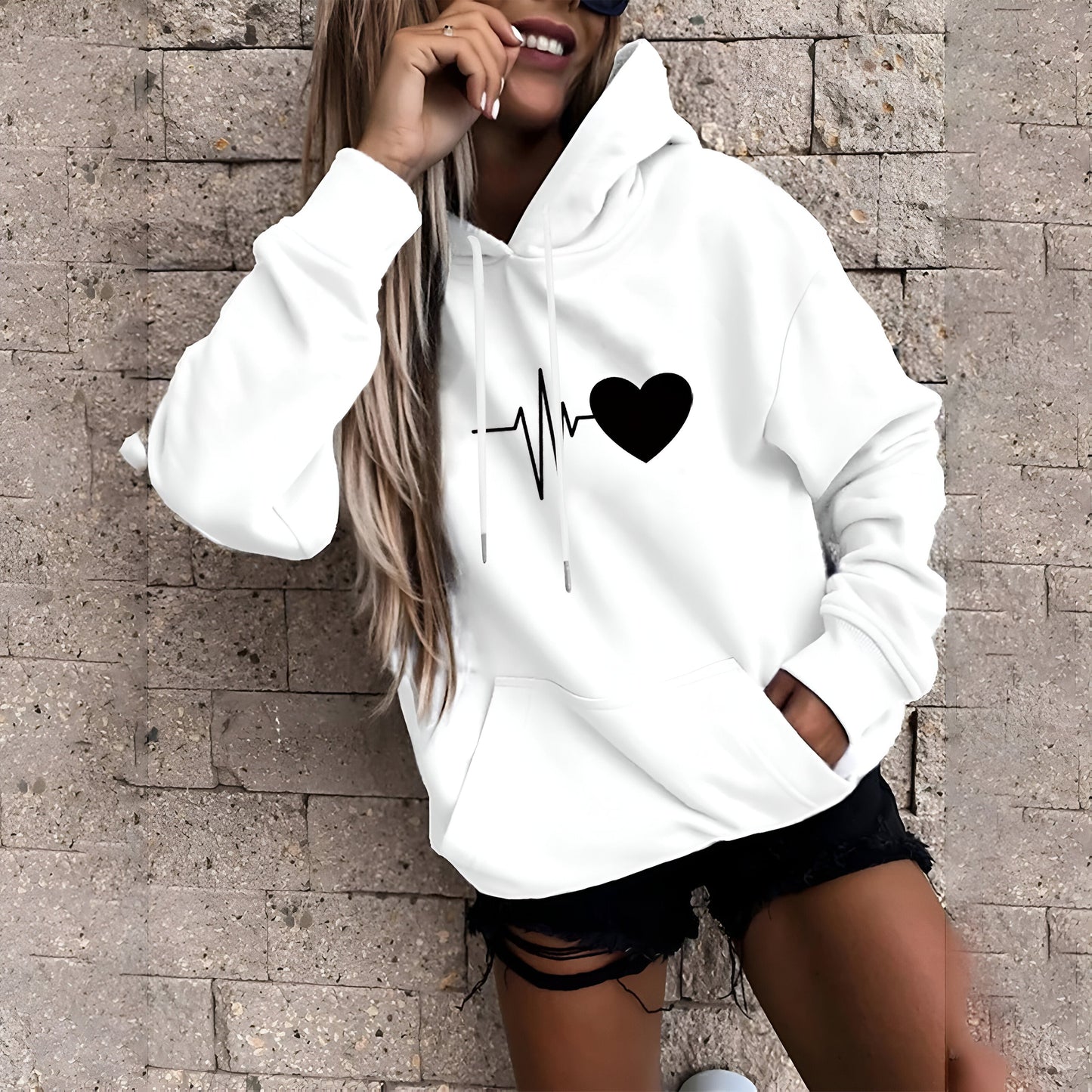 Lyra | Lässiges Print Hoodie Sweatshirt