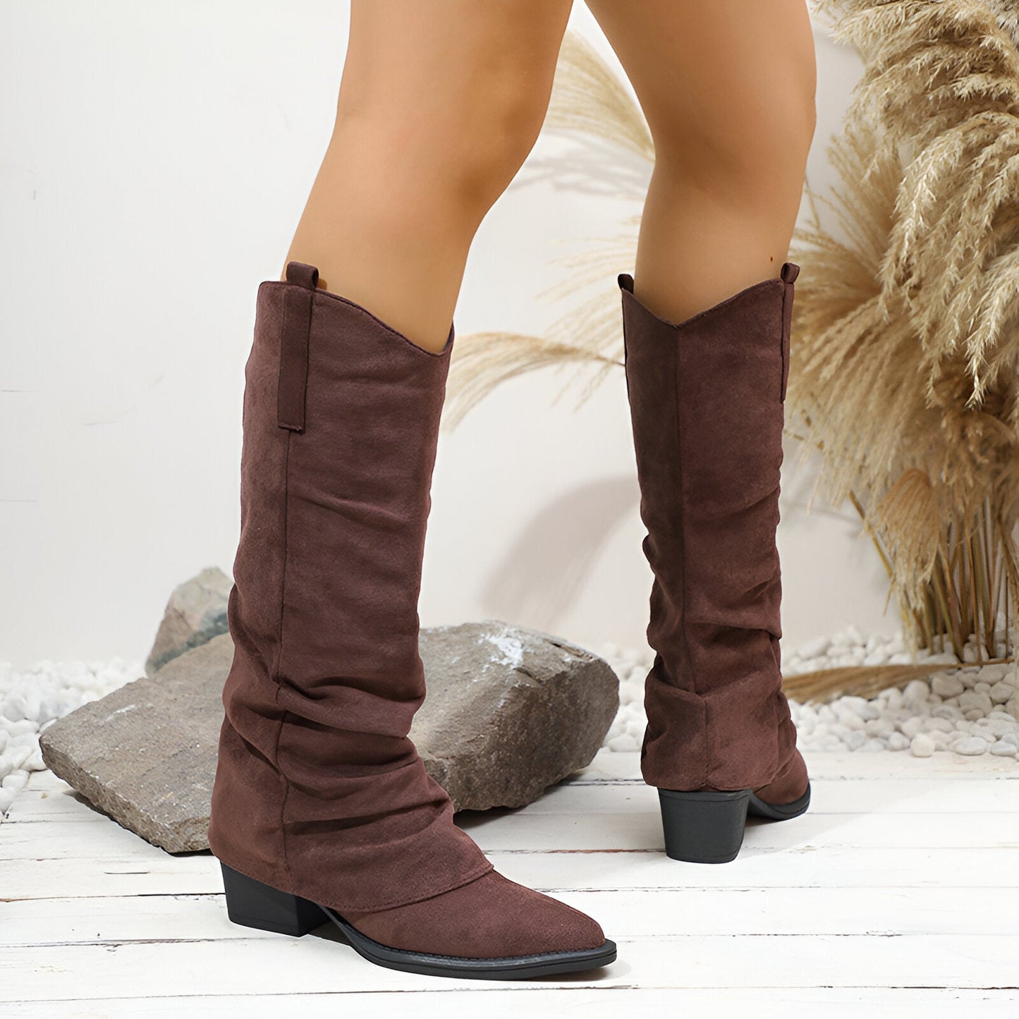 Loretta | Vintage Kniehohe Stiefel