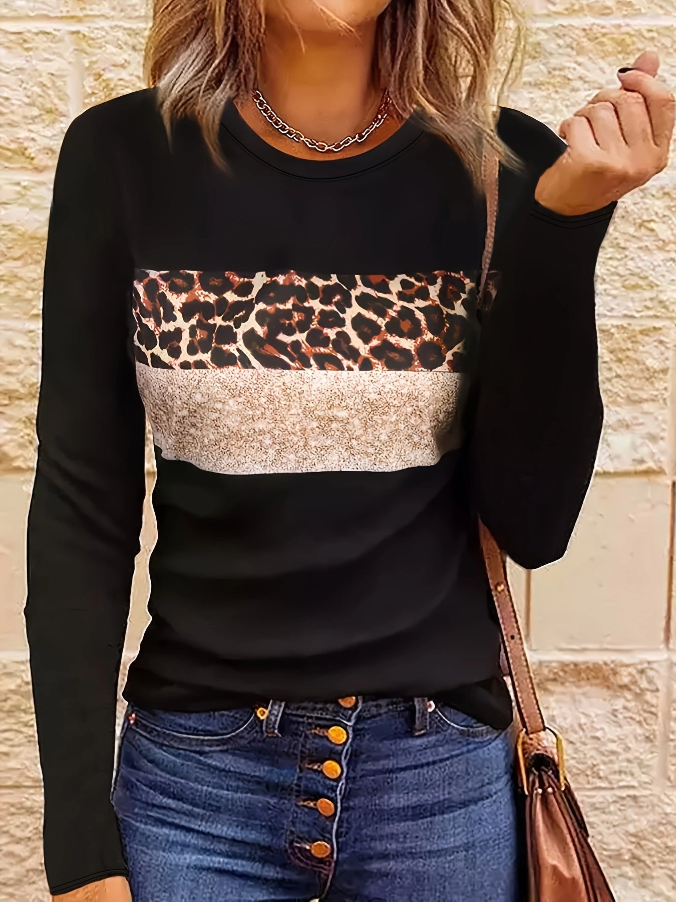 Miruna | Das Schicke Leopard-Print Langarmshirt