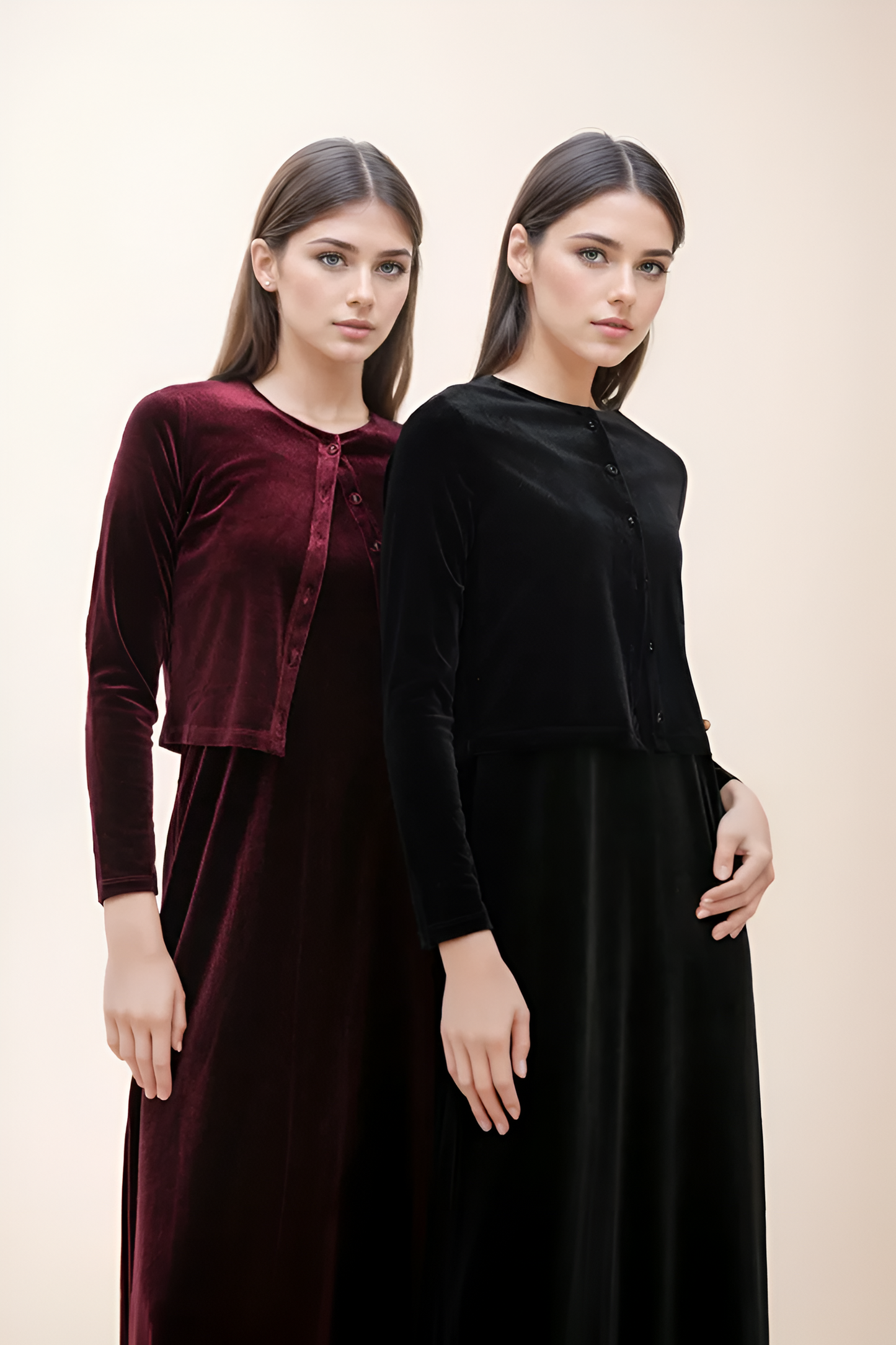 Sira | Elegantes Samt-Westen & Trägerkleid-Set