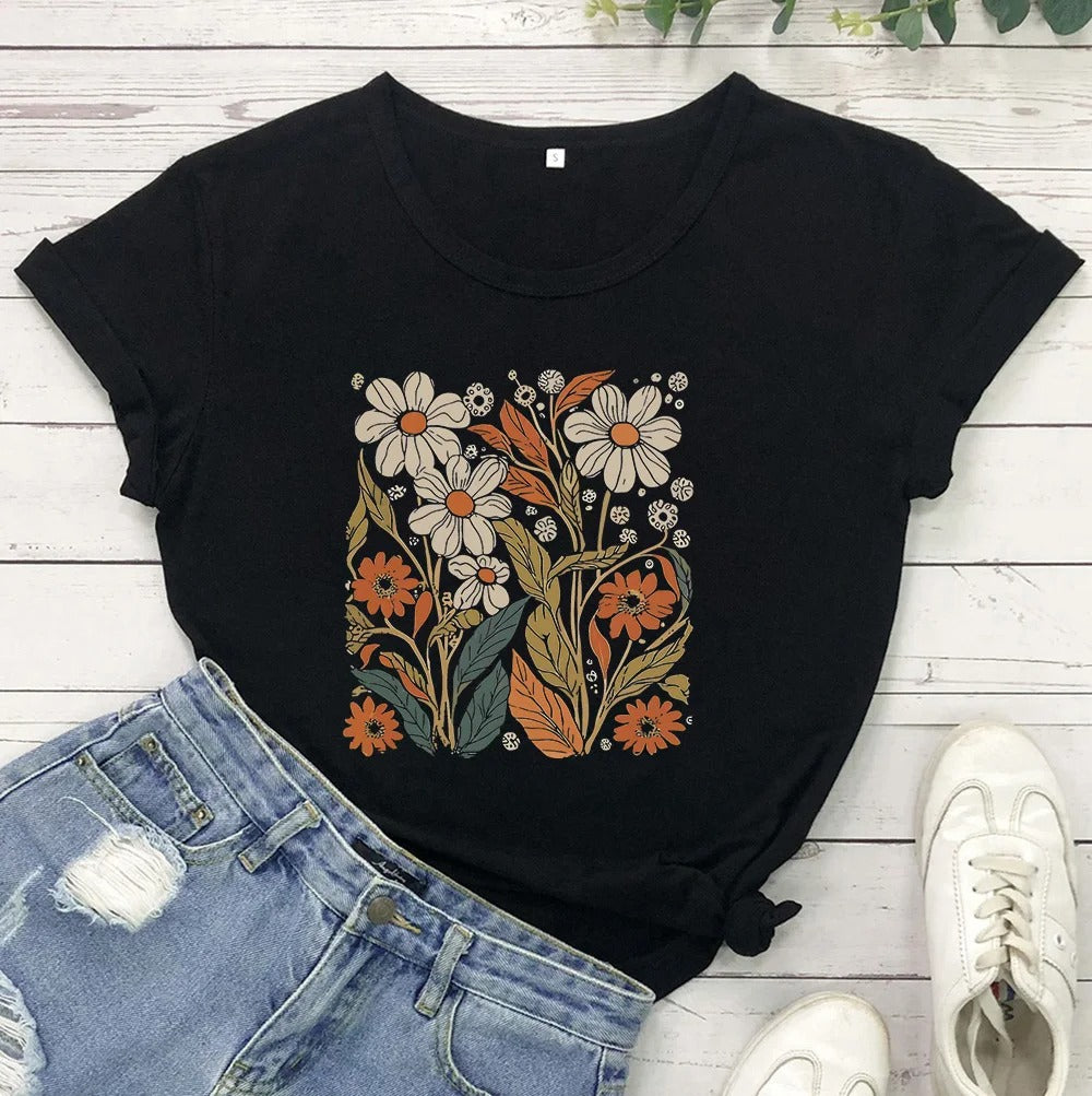 Arabella - Frauen Vintage Wildflower Shirt