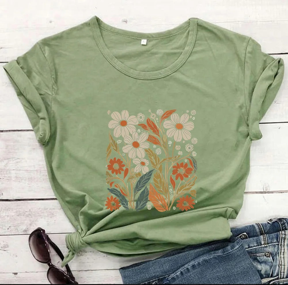 Arabella - Frauen Vintage Wildflower Shirt