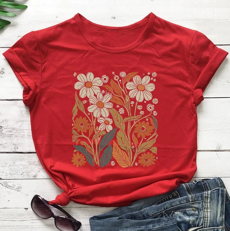 Arabella - Frauen Vintage Wildflower Shirt