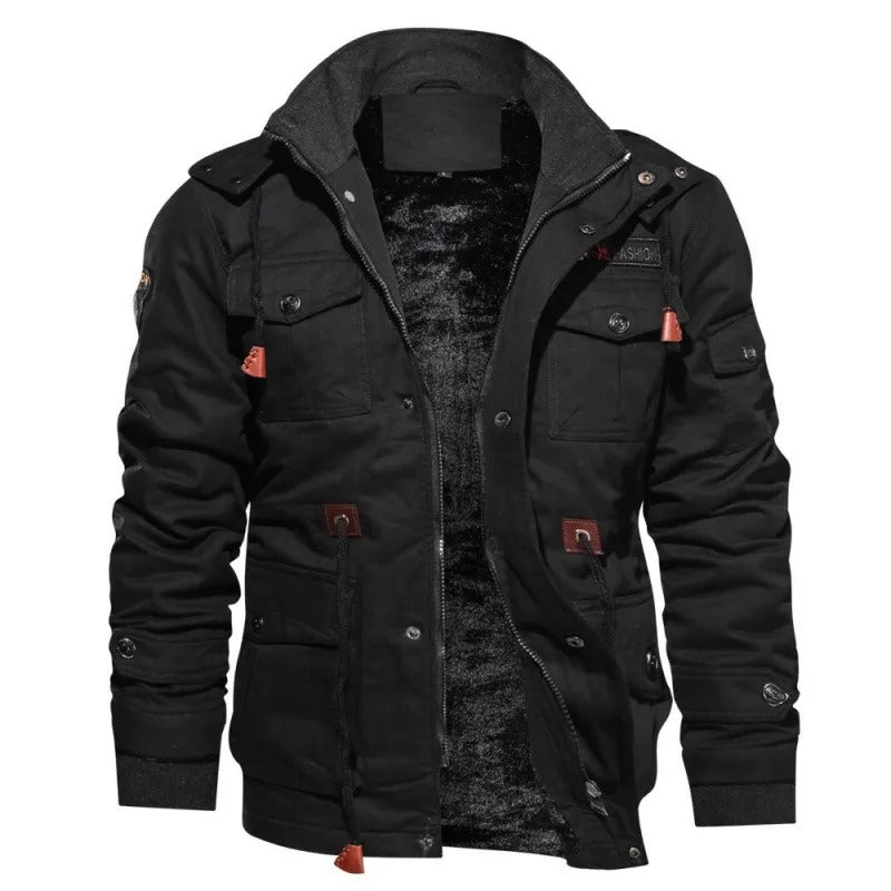 Leo | Herren Winter Taktische Jacke mit Kapuze