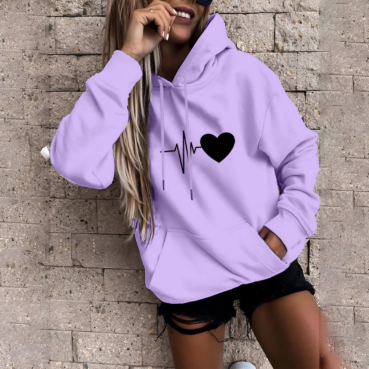 Lyra | Lässiges Print Hoodie Sweatshirt